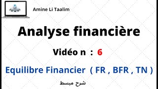 Analyse Financière  Equilibre Financier  FR  BFR  TN [upl. by Arahsat75]