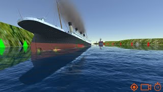 RMS Olympic left the city and unfortunately hit a sea mine  Ship Handling Simulator [upl. by Judd]