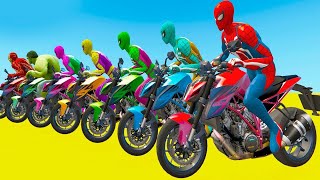 GTA V Epic New Stunt Race For Car Racing Challenge by Trevor and Shark spiderman [upl. by Newlin]