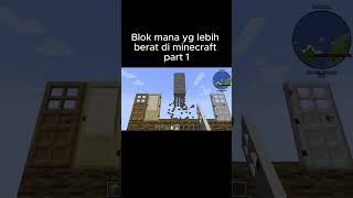 block mana yang lebih berat minecraft shorts [upl. by Ynohtnaluap]