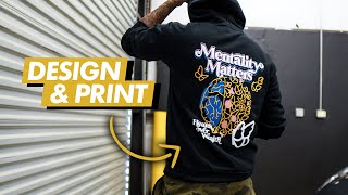 Exactly How I Made This Design and Printed This Hoodie  Step By Step [upl. by Haily]