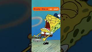 SpongeBob Krusty Krab Pizza Song w lyrics 🍕 shorts spongebob [upl. by Undry]