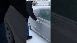 The whole car was frozen in ice😱 shortvideo amazingfacts [upl. by Freberg]