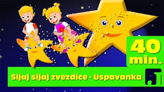 Sijaj sijaj zvezdice  Uspavanka 40 min  Twinkle Twinkle Little Star  Dečije pesme  Pesme za decu [upl. by Pantin873]