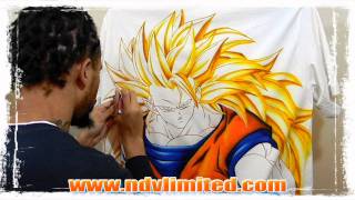 LIVE AIRBURSHING TIPS amp TECHNIQUES SSJ3 GOKU DRAGON BALL Z [upl. by Isidore669]