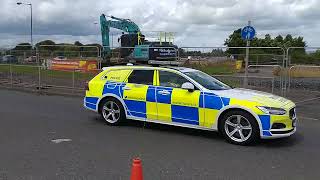 Accident at Westfield Roundabout Falkirk District Scotland UK [upl. by Ahsiya]