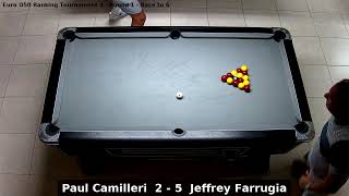 Paul Camilleri vs Jeffrey Farrugia  Euro O50 Ranking Tournament 4  Round 1 [upl. by Cathrin]