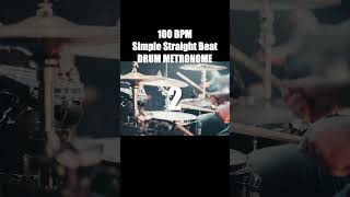 100 BPM  Simple Straight Beat  Drum Track [upl. by Daub]