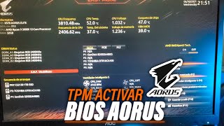 Como Activar TPM 20 en Placa Base Gigabyte Aorus [upl. by Merras]