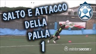 Allenamento portieri  06  Salto e attacco della palla 1 [upl. by Noffets]