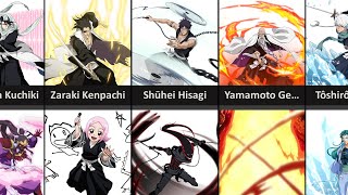 All Shinigami and Their Zanpakuto Spirit in Bleach [upl. by Reagan]