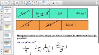 Using Fraction Strips to Compare Fractions [upl. by Renata]