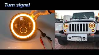 7 Inch Motorcycle Harley LED Headlight Jeep Wrangler Vocho [upl. by Naux]