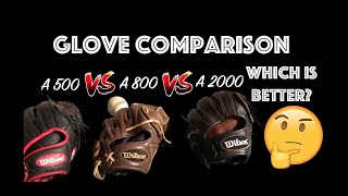 WILSON A2000 A800 and A500 COMPARISON OG Video [upl. by Lonnie195]