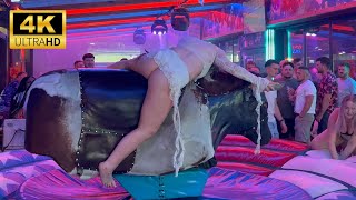 🐂 Bull Riding in Benidorm  Girls on Mechanical Bull  Benidorm Nightlife 4K  Compilation [upl. by Airbmak]