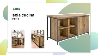 SoBuy Isola cucina  Credenza cucina  Cucine moderne con isola  Penisolacucina  KNL01F [upl. by Ynned]