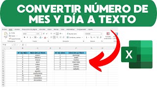 CONVERTIR NÚMERO DE MES Y DÍA A TEXTO EN SEGUNDOS [upl. by Euqinimod]