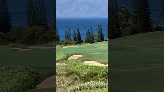 2nd shot on hole 18  Kapalua Plantation Course [upl. by Nivloc]