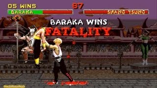 Mortal Kombat 2 arcade Baraka Gameplay Playthrough [upl. by Desdamona]