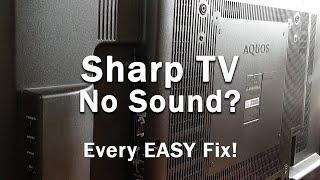 Sharp TV No Sound Troubleshooting  No Sound Through HDMI for Aquos TVs [upl. by Phenica]