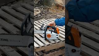 Stihl MS194T Chainsaw First Start amp Cut [upl. by Rola]