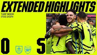 SAKA BAGS BRACE IN ROUT 🔥  EXTENDED HIGHLIGHTS  Burnley vs Arsenal 05  Premier League [upl. by Oflunra]