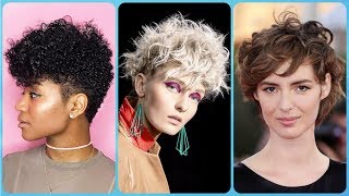 Top 20 modelli ✨ ✨ di taglio capelli corti ricci donne 2019 [upl. by Asyar]