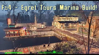 Fo4 Egret Tours Marina Settlement Build Marina Repair [upl. by Anniahs]