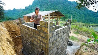 Build a Toilet and Bathroom on the Mountain  Build and Improve Your Life Alone Part 2 [upl. by Marek]