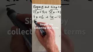 Expand and simplify brackets gcsemaths maths algebra [upl. by Gruver]