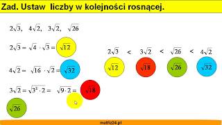 Włączanie pod znak pierwiastka  Zadanie  Matfiz24pl [upl. by Asiil]