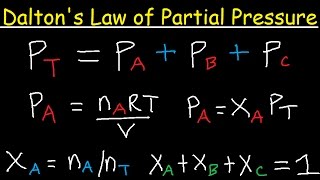 Daltons Law of Partial Pressure Problems amp Examples  Chemistry [upl. by Tak148]