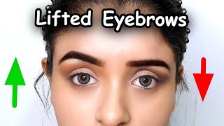 Lifted Eyebrows Shape With Makeup [upl. by Sulrac713]