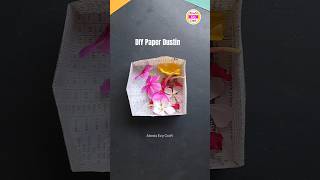 How to make Paper Trash Bin  Origami Trash Bin Tutorial  Paper Dustbin shorts diy [upl. by Wolff755]