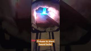 Pickaxe to Short Sword Build blacksmithshop forging blacksmith [upl. by Eckart]