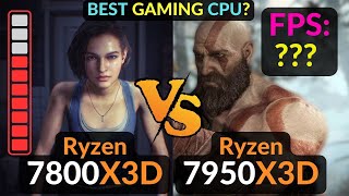 Ryzen R7 7800X3D vs R9 7950X3D in 10 GAMES  BEST GAMING CPU  1080p Benchmark RTX 4090 [upl. by Slein620]