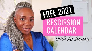 FREE 2021 Rescission Calendar for Signing Agents [upl. by Wixted892]