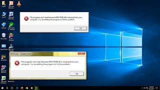 How to Fix All Missing MSVCP100dll file Error In Windows 10817 [upl. by Brechtel]