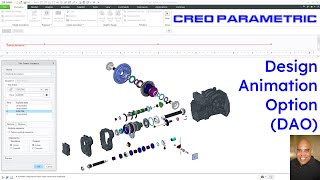 Creo Parametric  Design Animation Option DAO  Exploding Assemblies [upl. by Idola]