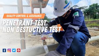 Pengujian Liquid Penetrant Test Non Destructive Test  NDT [upl. by Towney]