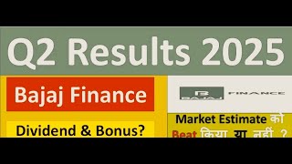 BAJAJ FINANCE Q2 results 2025  BAJAJ FINANCE results  BAJAJ FINANCE Share latest News today [upl. by Fried]