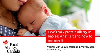 Webinar Cow’s milk protein allergy in babies what is it and how to manage it [upl. by Dilisio848]