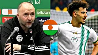 CONFÉRENCE DE PRESSE DJAMEL BELMADI ALGERIE NIGER APRES MATCH [upl. by Genny]