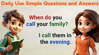 English Speaking Practice for Beginners  Learn English  Simple Questions And Answers [upl. by Wilt]