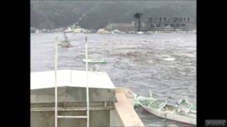 Time lapse of tsunami at Kesennuma port Miyagi Prefecture Japan [upl. by Martel]