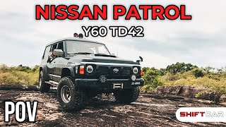 Nissan Patrol Y60 TURBOCHARGED TD42 POV Drive 4K [upl. by Nivrag]