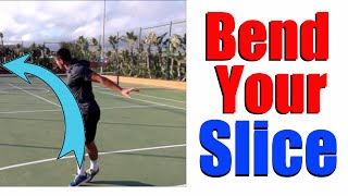 Tennis Backhand Slice  How To Curve The Ball Like Crazy ✔ [upl. by Orsola]