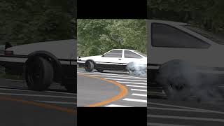 Initial D  AE86 Drifts C121 shorts takumifujiwara assettocorsa initiald [upl. by Battat744]