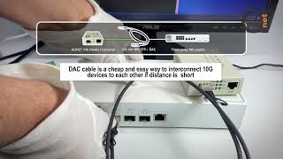 10GBps DAC Direct Attach Cable to Connect 10Gb SFP Media Converter with 10Gb Ethernet Switch [upl. by Adnole]