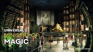 Details Revealed The Wizarding World of Harry Potter – Ministry of Magic [upl. by Sukcirdor]